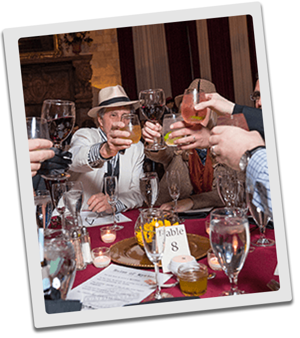 Detroit Murder Mystery guests raise glasses